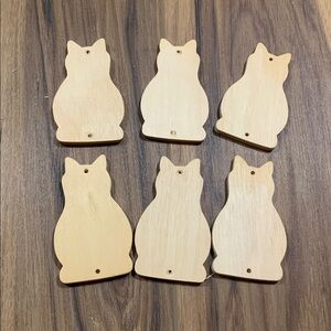 Vintage Wooden 3” crafting cat Silhouettes new without packaging